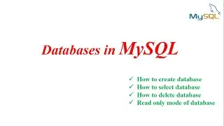 MySQL Tutorial | Databases in MySQL