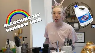 I Hate My Hair | Bleaching My Rainbow Hair