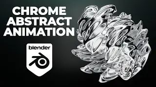 Chrome abstract animation in Blender