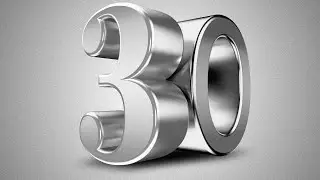 Cinema 4D Tutorial - Chrome 3D Numbers