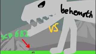 SCP-682 vs behemoth (sticknodes animation/rematch battle) scp vs Trevor Henderson