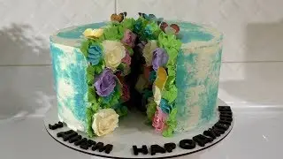 CREAMY ROSE CAKE Cake decoration