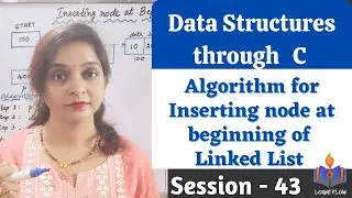 DSC-43-Algorithm for inserting node at beginning of Linked List| #insertingnodealgorithmoflinkedlist