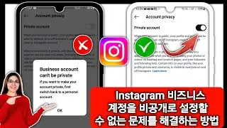 Instagram에서 비즈니스 계정을 비공개로 설정할 수 없는 문제를 해결하는 방법 | 비즈니스 계정을 비공개로 설정할 수 없는 문제