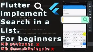 Flutter How to Search in a List for beginners