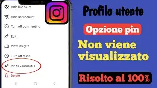 Come risolvere il problema dellopzione pin post Instagram che non viene visualizzata  (2024) ll