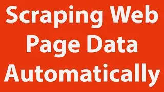 Scraping Web Page Data Automatically with Excel VBA