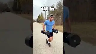 Sprinting with heavier and heavier weights.