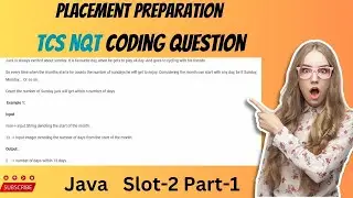 TCS NQT coding Question Slot 2 | Part 1 | Java @codewithvikas #java #tcs