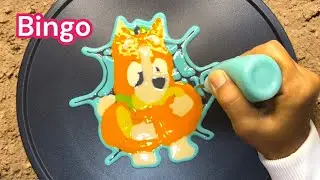 Bingo Pumpkin Pancake Art - Bingo Bluey, Pumpkin, Halloween, Pancake@rainbowpancakeart