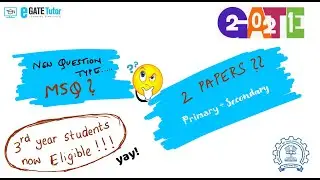 GATE 2021 IMPORTANT CHANGES || Exam Pattern ||  Eligibility ||  Important Dates || NEW QUESTION TYPE