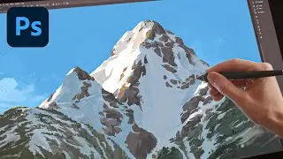 How to Paint a MOUNTAIN - in Photoshop