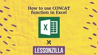 Combine text strings using CONCAT function in Excel