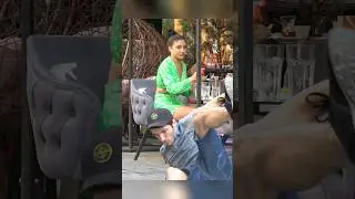 😂 Will she help or laugh? 😁 Crazy Boy Prank #prank #crazyboy