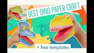 How to make paper dinosaurs puppets? Easy Craft - Free templates