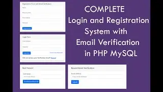 Login and registration system with email verification in PHP MySQL | Source Code