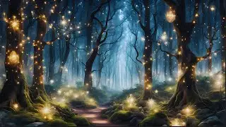 Magical Enchanted Forest at Night 🌙✨ Music & Ambience