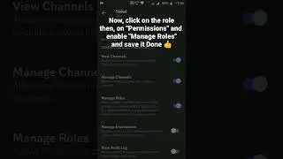 How to enable manage roles permission in a role in Discord Mobile #roduz #discord #howto #how