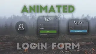 Animated Login Form using only HTML & CSS , Tweenmax tutorial