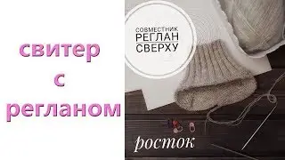 Совместное вязание // реглан сверху //росток