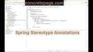 Spring Stereotype Annotations
