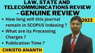 Christo Ananth - Law, State and Telecommunications Review -Revista de Direito- Scopus Review-English