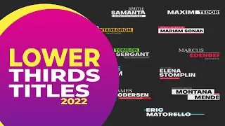 Lower Thirds Titles - Download After Effects Templates