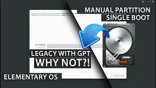 Manual Partition Elementary OS GPT LEGACY | Single Boot Elementary OS 6 Odin Install | Install Linux