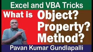 Excel VBA Macros: How to Identify Property And Method Of An Object|| VBA Macros || VBA Training