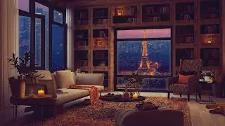 Relaxing Rainy Jazz ☆ Paris Chillout Piano ☆ Sleeping Cat