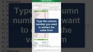 VLOOKUP in Excel 💪 #excel #msexcel #shorts #myexcelonline