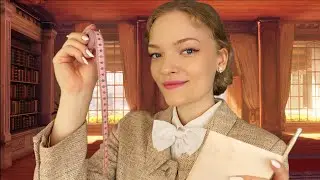 Seamstress measures you 🕊️🍃 BioShock ASMR Roleplay (measuring, pencil on paper, fabric sounds)