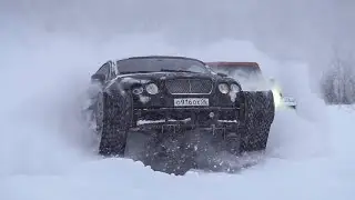 Bentley UltraTank & Jeep Wrangler Fight Against the Snow