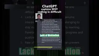 ChatGPT explains WHY coding is difficult