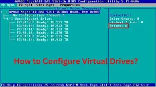 How to Configure a Virtual Drive ?!