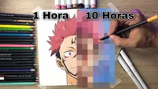 Dibujando a Sukuna (1 HORA Vs 10 HORAS) 🔥¡ Desafío ÉPICO!