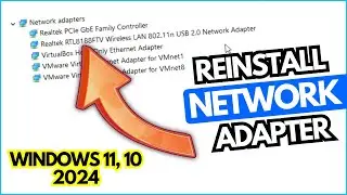 How to Reinstall Network Adapters in Windows 11, 10 in 2024🛜Easy & Simple Way to Fix WiFi