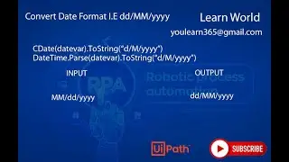 Convert Date format in  rpa uipath