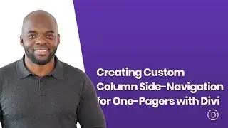 Creating Custom Column Side Navigation for One Pagers with Divi