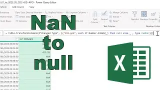 How to change NaN into null in Power Query