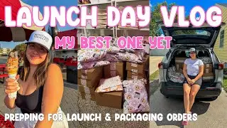 My Best Launch This Year 🎉 Small Business Launch Day Vlog 💛 Packaging Orders & Going Live 🛍️