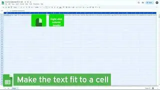 Make text fit in the cell in Google Sheets
