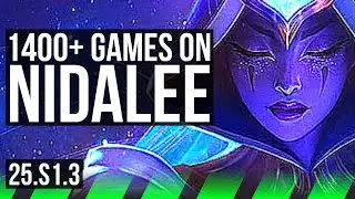 NIDALEE vs KHA'ZIX (JGL) | 1400+ games | KR Challenger | 25.S1.3