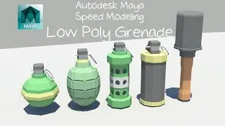 Autodesk Maya Speed Modeling Low Poly Grenade