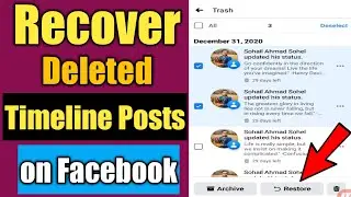 How To Recover Deleted Timeline Posts on Facebook 2021