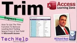 Use The Trim Function To Remove Leading And Trailing Spaces From A Text Field In Microsoft Access