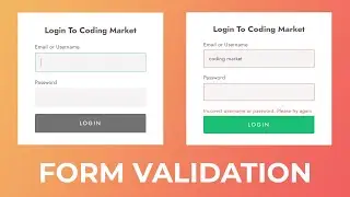 Login Form Validation In Javascript  || Form Validation In Javascript