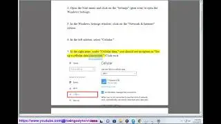 Enable Cellular option in Windows