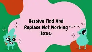 How to Fix MS Excel Find and Replace Not Working Issue