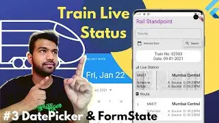 Date Picker, Form state, Save form data | Train Standpoint | Flutter tutorial in Hindi # 4.3